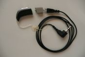 Hörgerät mit Audioschuh und Audiokabel., Grossansicht öffnen